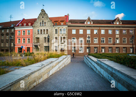 Edifici storici nella Città Vecchia di Tallinn, Estonia. Foto Stock