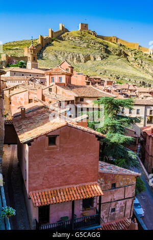 Albarracin, medievale città fortificata. Teruel, Aragona, Spagna, Europa Foto Stock