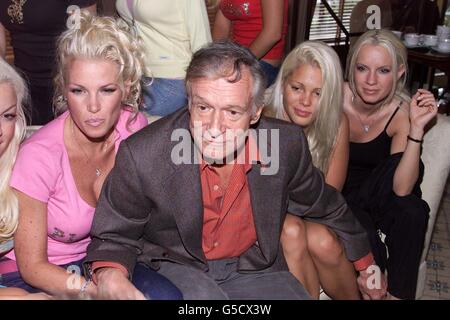 Hugh Hefner settantacinquesimo compleanno Foto Stock