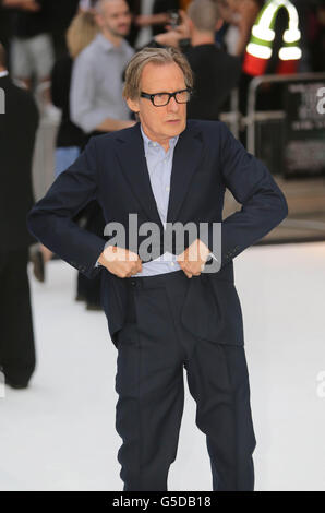 Bill Nighy in arrivo per la prima britannica di Total Recall, al Vue West End di Londra. PREMERE ASSOCIAZIONE foto. Data immagine: Giovedì 16 agosto 2012. Il credito fotografico dovrebbe essere: Rick Findler/PA Wire Foto Stock