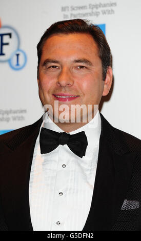 David Walliams arriva al BFI Southbank, dove presenterà il film che lo ha ispirato, The Spy Who Loved Me, come parte del BFI Screen Epifany a Londra. Foto Stock