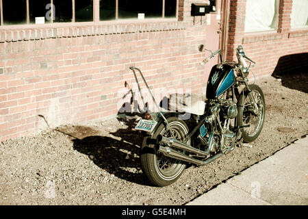 Periodo di vendemmia corretta motociclo del trinciapaglia Foto Stock