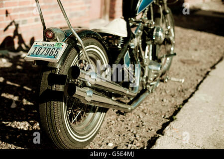 Periodo di vendemmia corretta motociclo del trinciapaglia Foto Stock