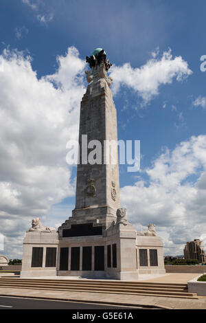 Navale di Portsmouth Memorial sul lungomare di Southsea comune, Portsmouth, Hampshire, Inghilterra, Regno Unito, Europa Foto Stock