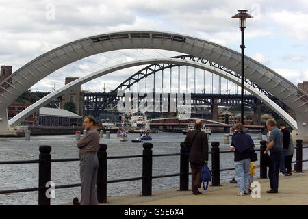 Gateshead Millennium Bridge Foto Stock