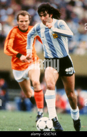 Calcio - Coppa del mondo Argentina 1978 - finale - Argentina / Olanda. Mario Kempes, Argentina Foto Stock