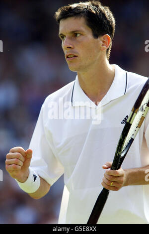 Wimbledon Henman v Martin Foto Stock