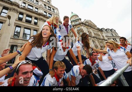 Giochi Olimpici di Londra - gli atleti Victory Parade Foto Stock