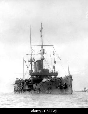 La Prima guerra mondiale - British Royal Navy - HMS King Edward VII Foto Stock