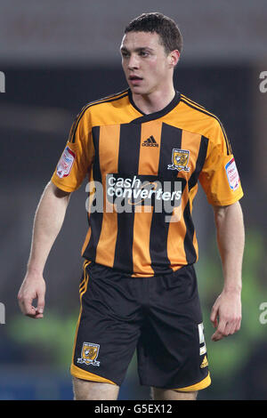 Calcio - campionato della Lega di Calcio Npower - Cardiff City v Hull City - Cardiff City Stadium. James Chester, Hull City Foto Stock