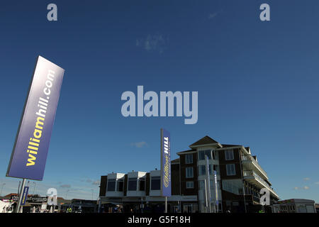 Corse ippiche - William Hill Ayr Gold Cup - Ladies' Day. Vista generale dell'ippodromo di Ayr Foto Stock