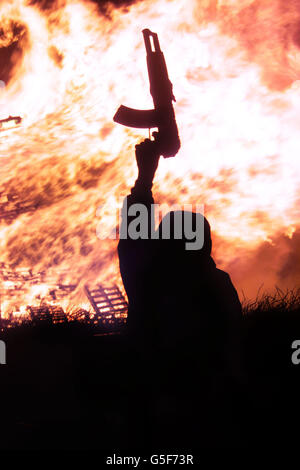 Falò di Ulster Foto Stock