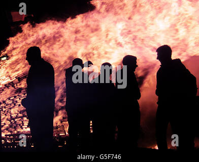 Falò di Ulster Foto Stock