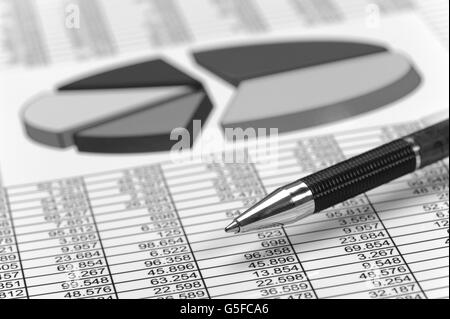 Il grafico illustra il successo di mercato azionario Foto Stock