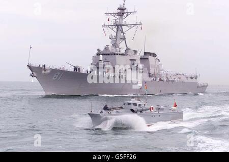 USS Winston Churchill S. Foto Stock