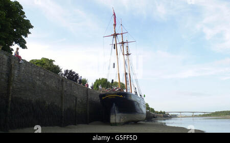 Bideford Devon Tall Ship Foto Stock