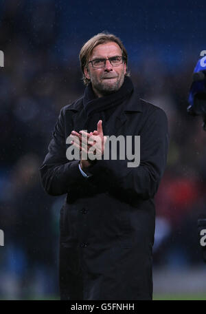 Calcio - UEFA Champions League - Gruppo D - Manchester City v Borussia Dortmund - Etihad Stadium. Jurgen Klopp, direttore di Borussia Dortmund Foto Stock