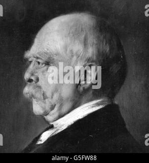 Bismarck Otto von, 1.4.1815 - 30.7.1898, uomo politico tedesco, Cancelliere dell'impero tedesco 4.5.1871 - 20.3.1890, ritratto dipinto da Franz von Lenbach, circa 1890, artista del diritto d'autore non deve essere cancellata Foto Stock