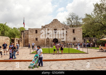 La missione di Alamo in San Antonio, Texas Foto Stock