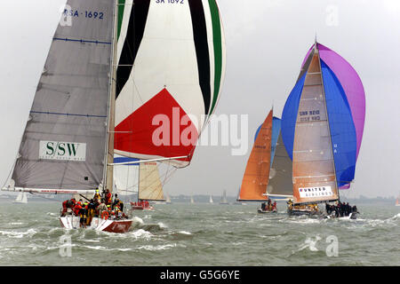 Barca a vela Cowes Week Foto Stock