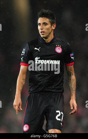Calcio - UEFA Champions League - Gruppo B - Arsenal / Olympiakos - Emirates Stadium. Leandro Greco, Olympiakos Foto Stock