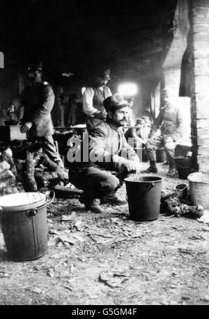 Prima guerra mondiale - truppe italiane. Soldati italiani durante la prima guerra mondiale. Foto Stock