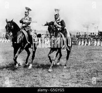 Generale von Kleinst e Kaiser Wilhelm II nel 1914. Foto Stock