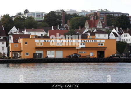 Una vista di Vagen, il porto di Stavanger in Norvegia. PREMERE ASSOCIAZIONE foto. Data immagine: Lunedì 1 ottobre 2012. Il credito fotografico dovrebbe essere: Filo Yui Mok/PA Foto Stock