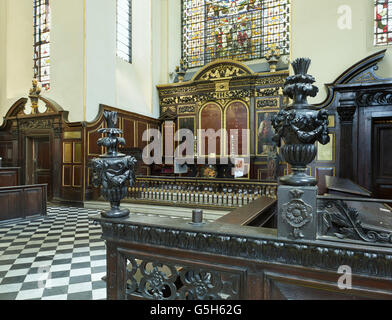 St Edmund re e martire, la chiesa della città di Londra, interno Foto Stock