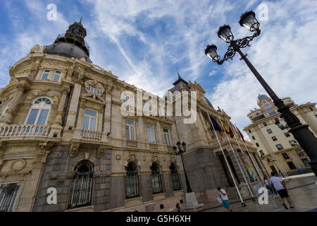 Agli inizi del XX secolo di art nouveau il municipio (Ayuntamiento) a Cartagena Murcia Spagna Foto Stock