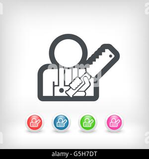 Icona di Woodman Illustrazione Vettoriale