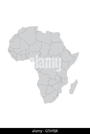 Mappa di Africa Foto Stock