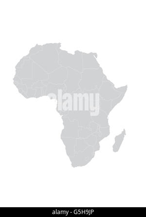 Mappa di Africa Foto Stock