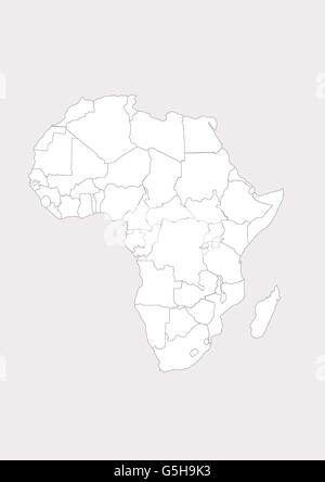 Mappa di Africa Foto Stock