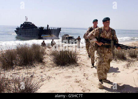 Royal Marines Commandos in Oman Foto Stock