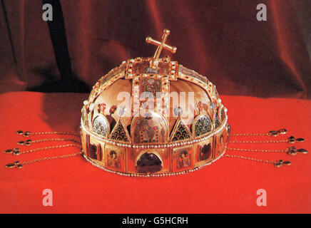 Corone / gioielli corona, Ungheria, corona di Santo Stefano, seconda versione, 1270 - 1272, diritti aggiuntivi-clearences-non disponibile Foto Stock