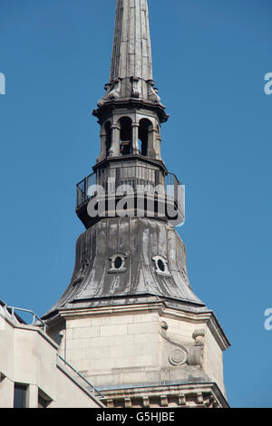 St Martin entro Ludgate, chiesa della città di Londra, la guglia dettaglio Foto Stock