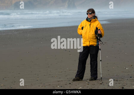 Elk River Beach, Cape Blanco parco statale, Oregon Foto Stock