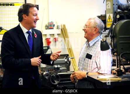 David Cameron visite antenne Panorama Foto Stock