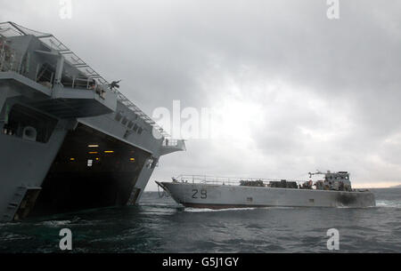 UK-French Naval esercizio Foto Stock