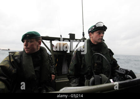 UK-French Naval esercizio Foto Stock