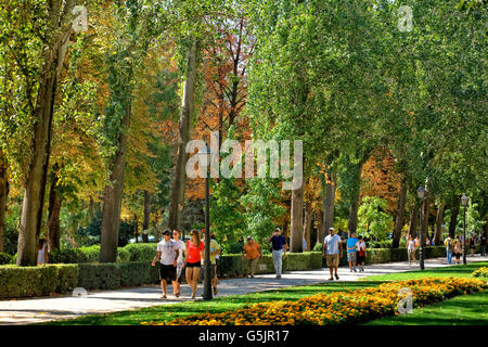 Il parco del Retiro di Madrid Foto Stock