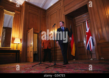 Angela Merkel in visita Foto Stock