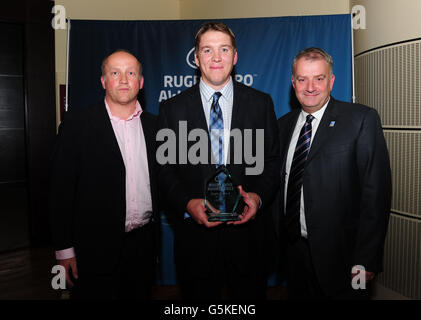 DaN Lyle degli Stati Uniti Sevens - Torneo dei sette di Las Vegas con Dave Williams e Howard Thomas con il premio per il Rugby Event of the Year durante i Rugby Expo Awards 2012 e cena nella SALA LIVE di Twickenham. Foto Stock