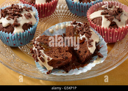 Tortini di cioccolato Foto Stock