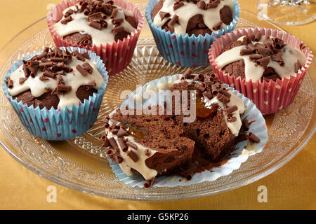 Tortini di cioccolato Foto Stock