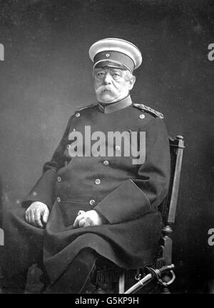 Otto von Bismarck, Cancelliere della Germania, conservatore statista prussiano Foto Stock