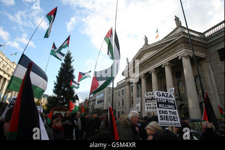 Protesta di Gaza Foto Stock