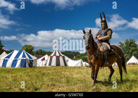 Un cavaliere montato, Esrum, Danimarca Foto Stock