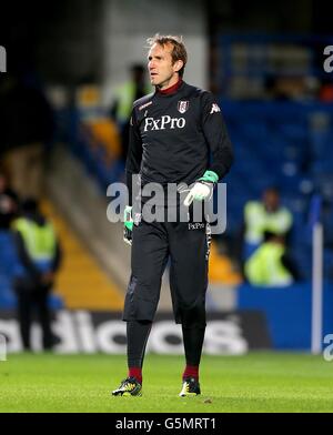 Calcio - Barclays Premier League - Chelsea v Fulham - Stamford Bridge. Il portiere di Fulham Mark Schwarzer Foto Stock